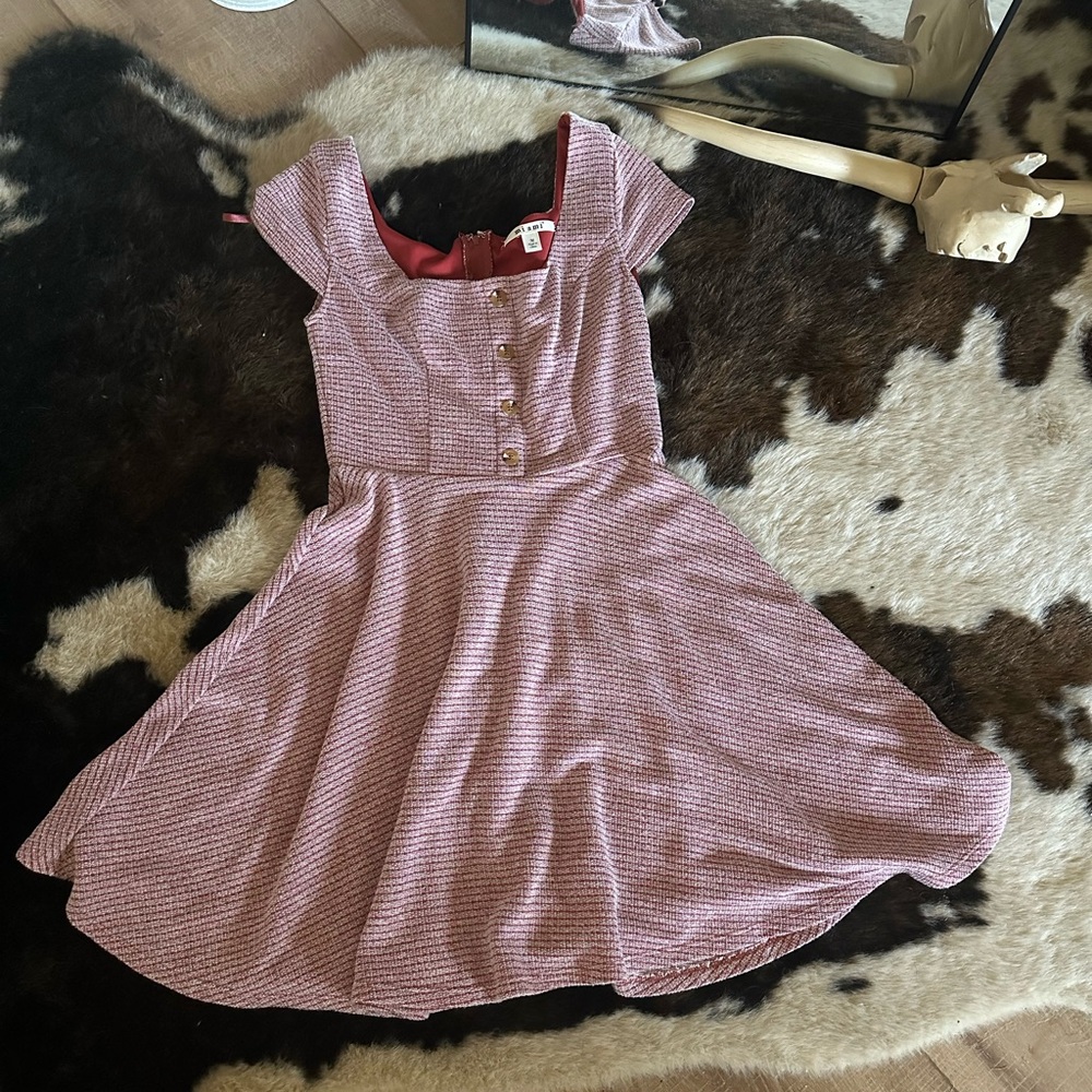 Vintage a line dress with zipper